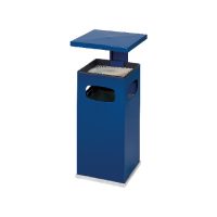 corbeille avec cendrier bleu