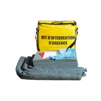 Kit anti-pollution d'intervention en sac 90 L pollution hydrocarbures tous liquides produits chimiques
